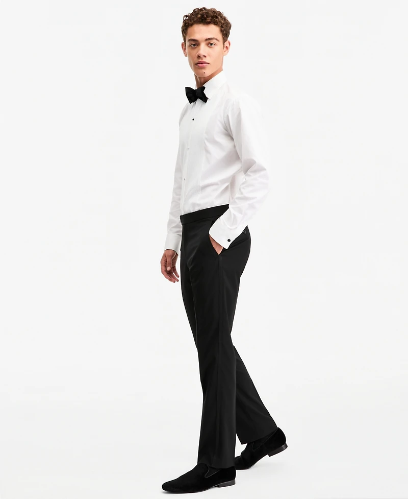 Tommy Hilfiger Men's Modern-Fit Flex Stretch Black Tuxedo Pants