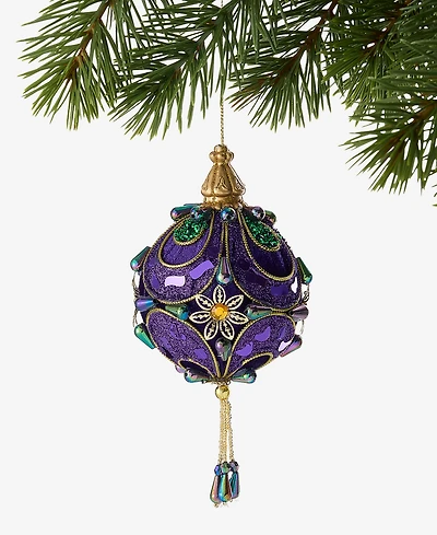 Holiday Lane Peacock Embellished Ball Ornament, Macy's Exclusive