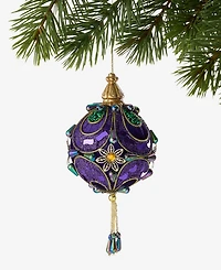 Holiday Lane Peacock Embellished Ball Ornament, Macy's Exclusive