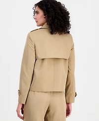 Tahari Asl Women's Cropped Trench Coat