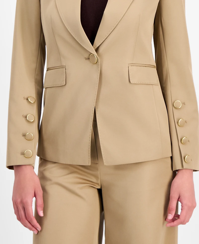 Tahari Asl Women's One-Button Peak-Lapel Blazer