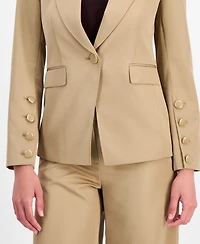 Tahari Asl Women's One-Button Peak-Lapel Blazer
