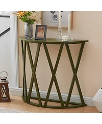 Kings Brand Furniture Vienna Console Table - Semicircular Side Coffee for Living Room, Bedroom