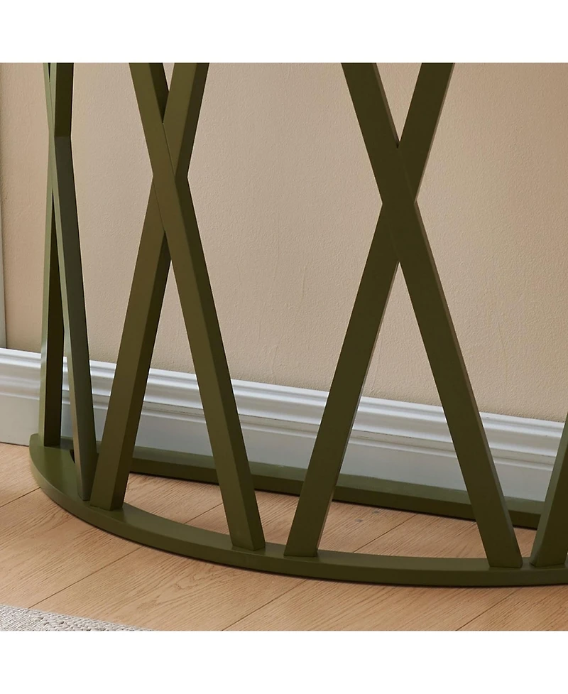 Kings Brand Furniture Vienna Console Table - Semicircular Side Coffee for Living Room, Bedroom