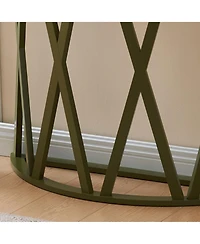 Kings Brand Furniture Vienna Console Table - Semicircular Side Coffee for Living Room, Bedroom