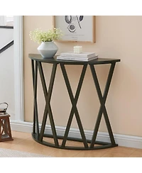 Kings Brand Furniture Vienna Console Table - Semicircular Side Coffee for Living Room, Bedroom