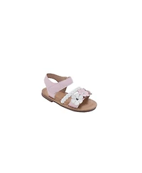 Bebe Big Girls Girl's Fashion Sandals – Dressy Shoes with Braided Strap and Flower Applique