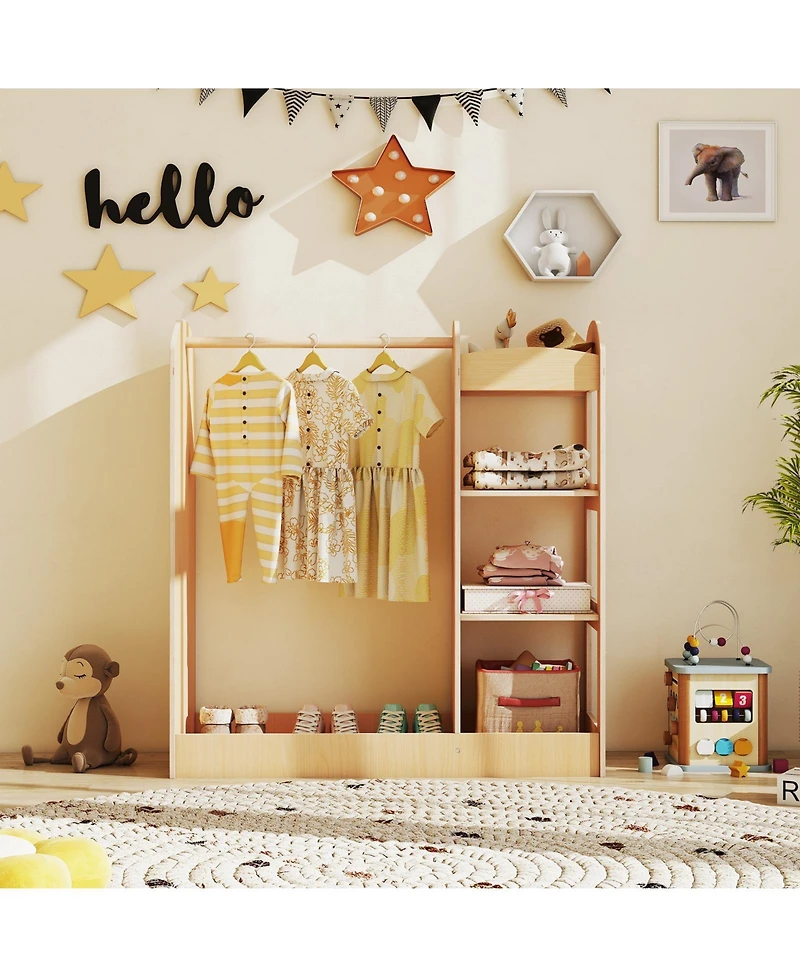 Sugift Kids Dress Up Storage with Mirror