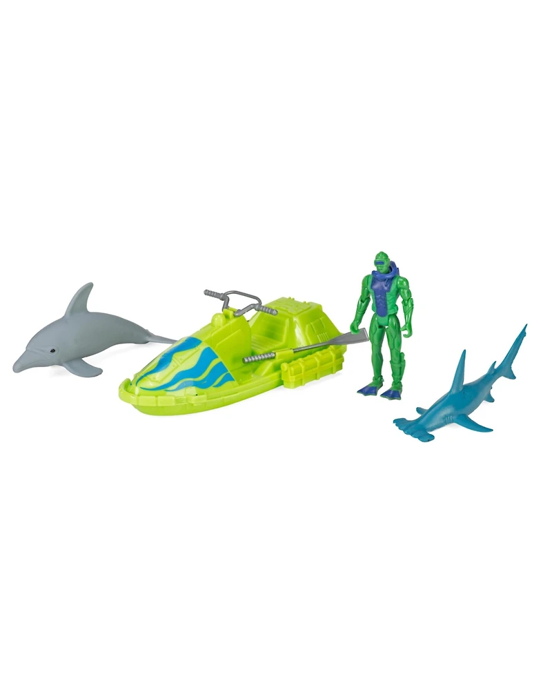 Wild Republic Adventure Box Set Shark Figurines, 4 Pieces