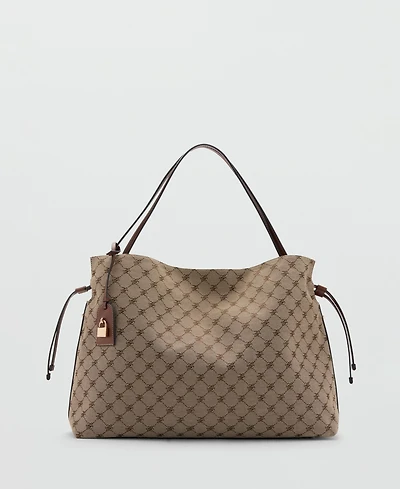 Mango Women's Logo-Print Bucket Bag