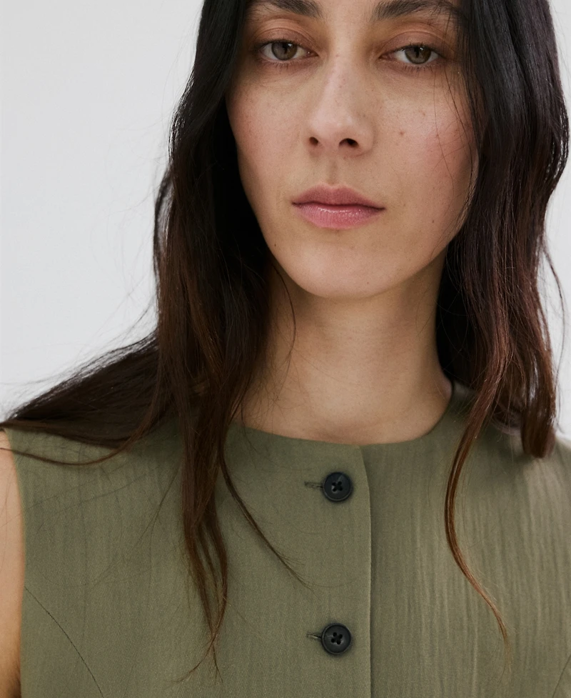 Mango Women's Short Buttoned Dress