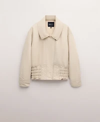 Mango Women's Gathered Waist Oversized Jacket