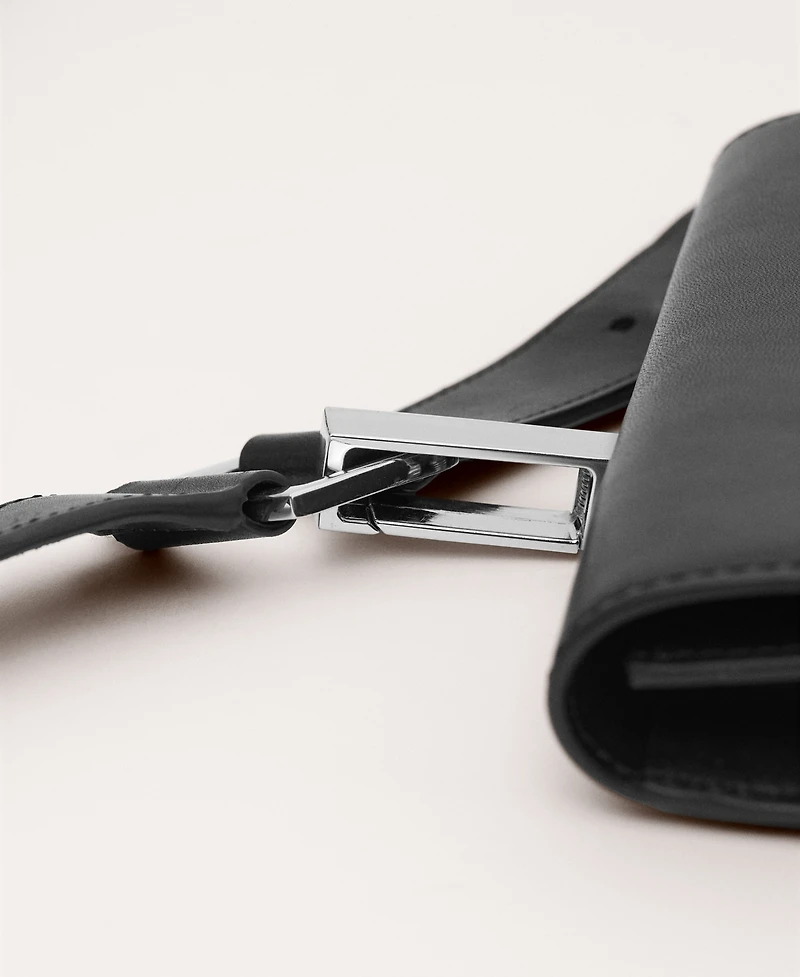 Mango Women's Leather Detachable Coin Purse Belt