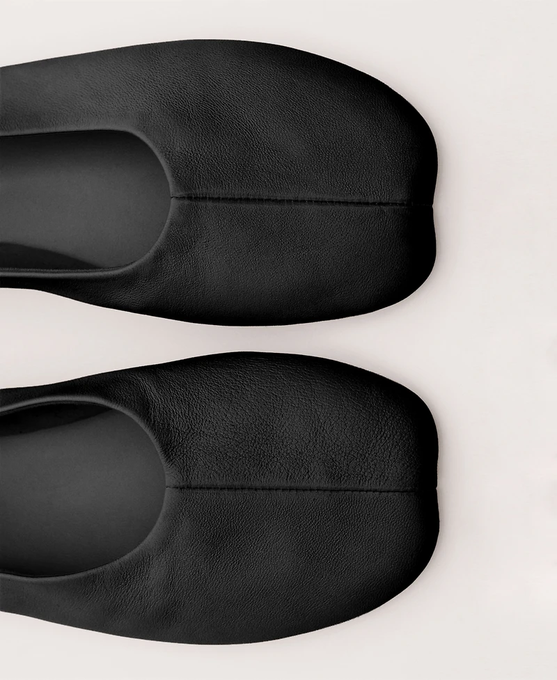 Mango Women's Leather Ballet Flats