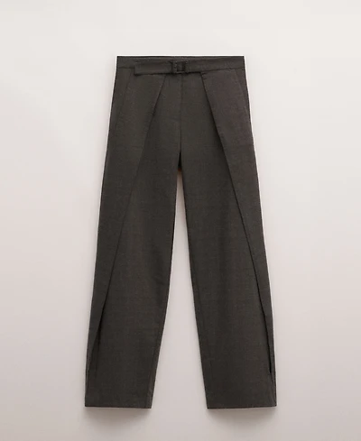 Mango Women's Belt Pleated Pants