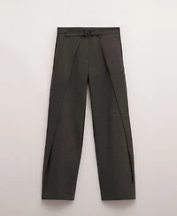 Mango Women's Belt Pleated Pants