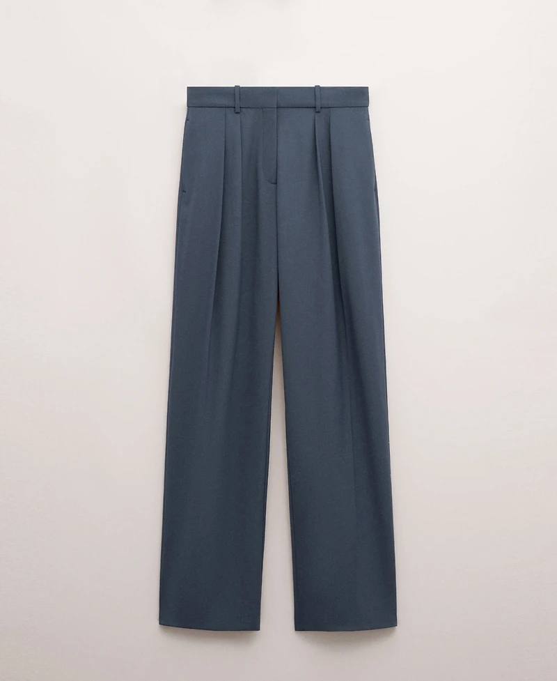 Mango Women's Straight Wool Suit Pants