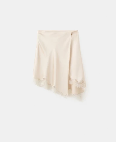 Mango Women's Lingerie Wrap Slit Skirt