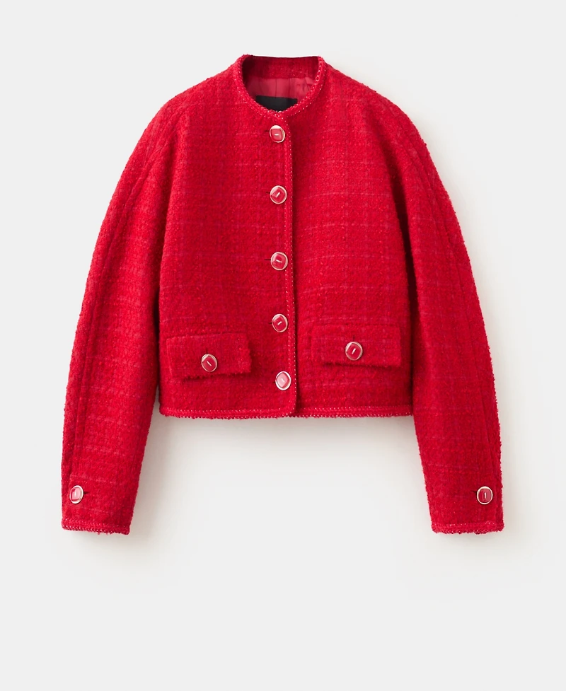 Mango Women's Jewel Buttons Tweed Jacket