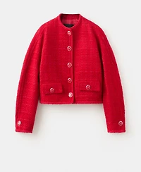 Mango Women's Jewel Buttons Tweed Jacket