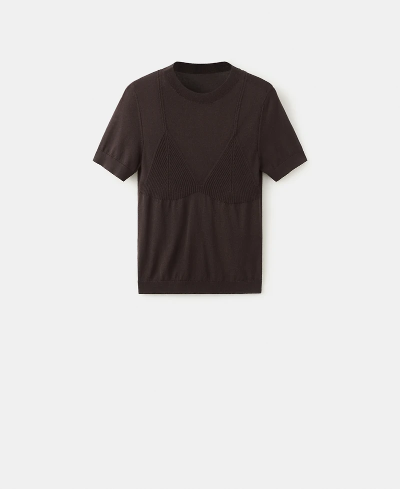 Mango Women's Short-Sleeved Knitted Sweater