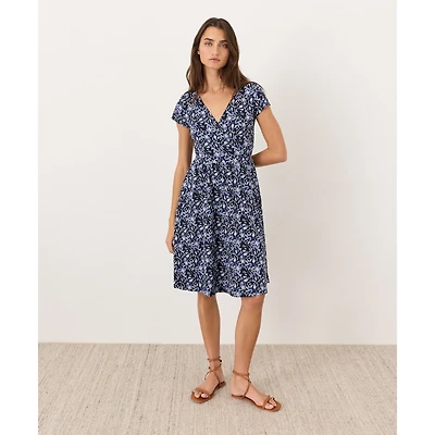 Pact Women's Organic Cotton Fit & Flare Crossover Dress