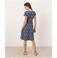 Pact Women's Organic Cotton Fit & Flare Crossover Dress