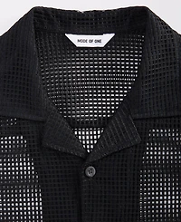 Mode of One Men's Boxy-Fit Short-Sleeve Mesh Shirt, Macy's Exclusive