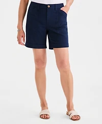 Style & Co Petite Cuffed Utility Shorts, Macy's Exclusive