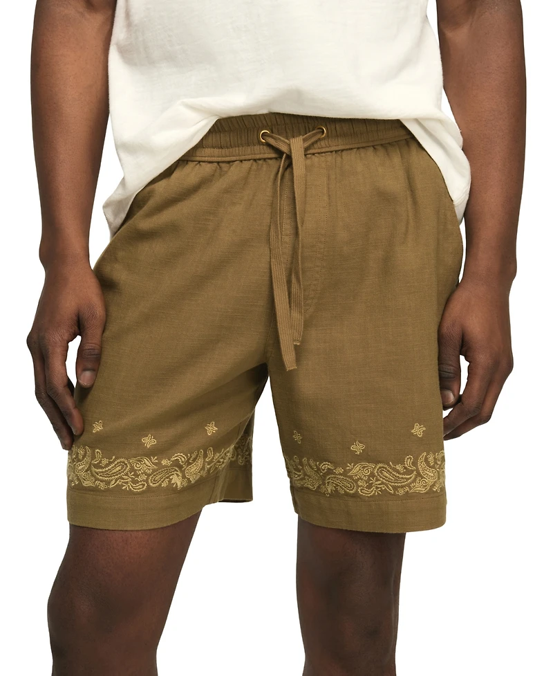 Lucky Brand Men's Eyelet Bandana Casual Shorts