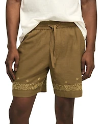 Lucky Brand Men's Eyelet Bandana Casual Shorts