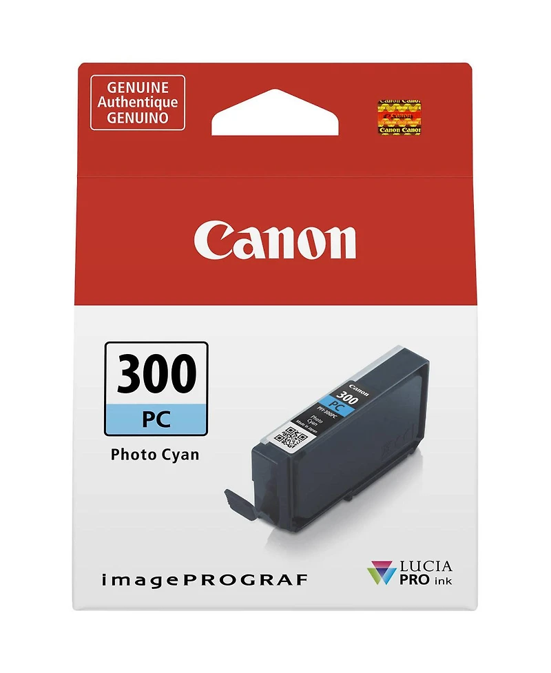 Canon Pfi-300 14.4ml Pigment Ink Tank for imagePROGRAF Pro-300 Printer, Photo Cyan