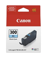 Canon Pfi-300 14.4ml Pigment Ink Tank for imagePROGRAF Pro-300 Printer, Photo Cyan