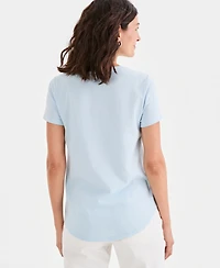 Style & Co Women's Printed Short-Sleeve Crewneck T-Shirt, Macy's Exclusive