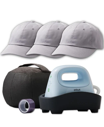 Cricut Hat Press Heat Press Machine with 3 Hat Blanks