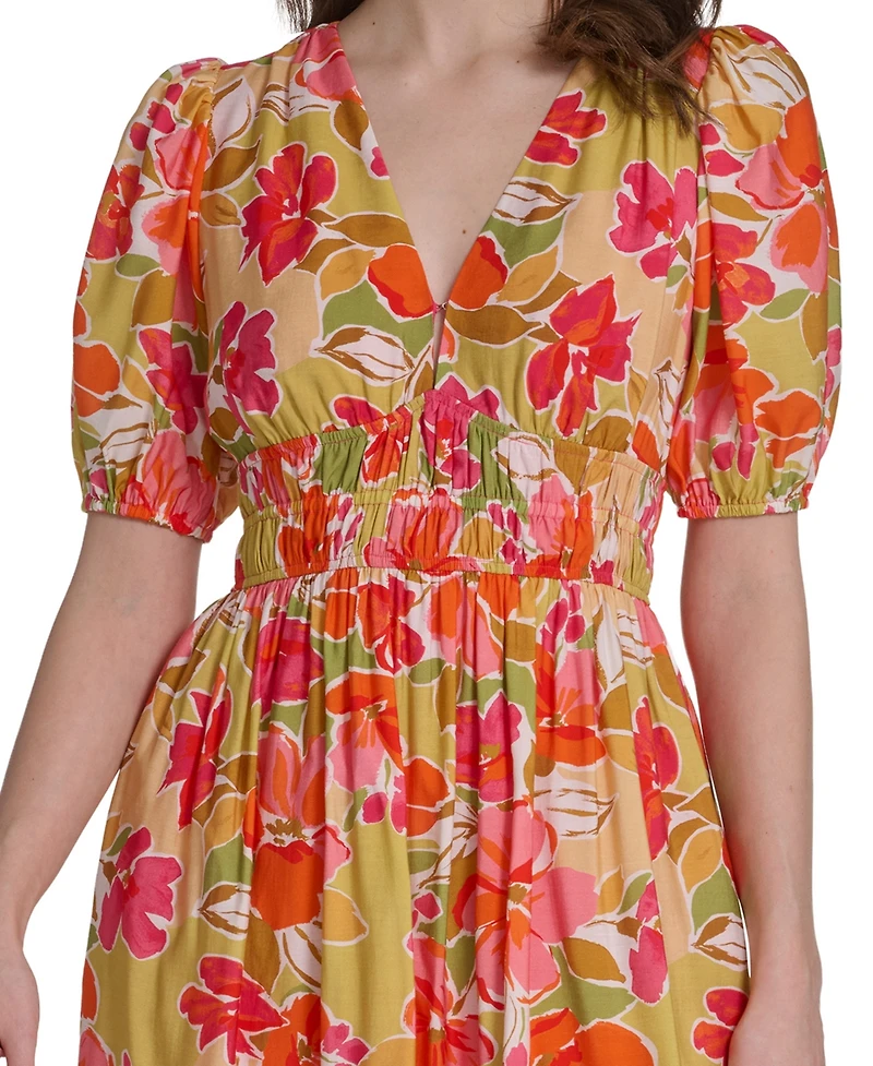 Vince Camuto Women's V-Neck Tiered Midi Dress