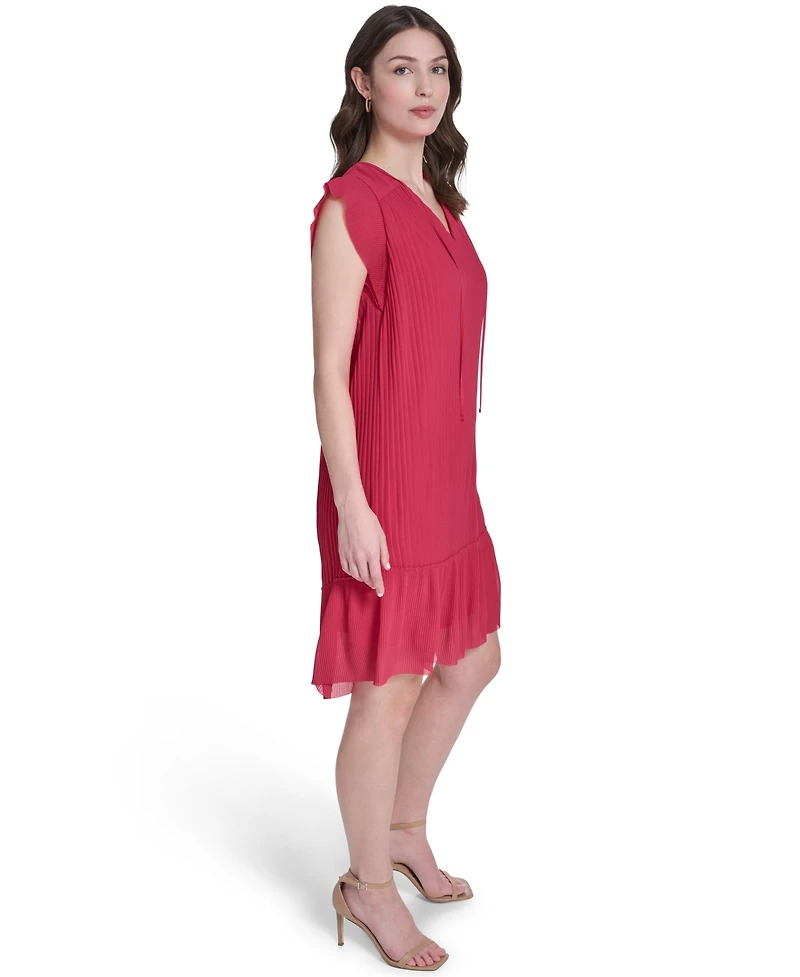 Vince Camuto Women's Flutter Sleeve V-Neck Mini Dress