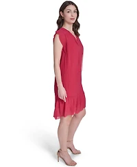 Vince Camuto Women's Flutter Sleeve V-Neck Mini Dress