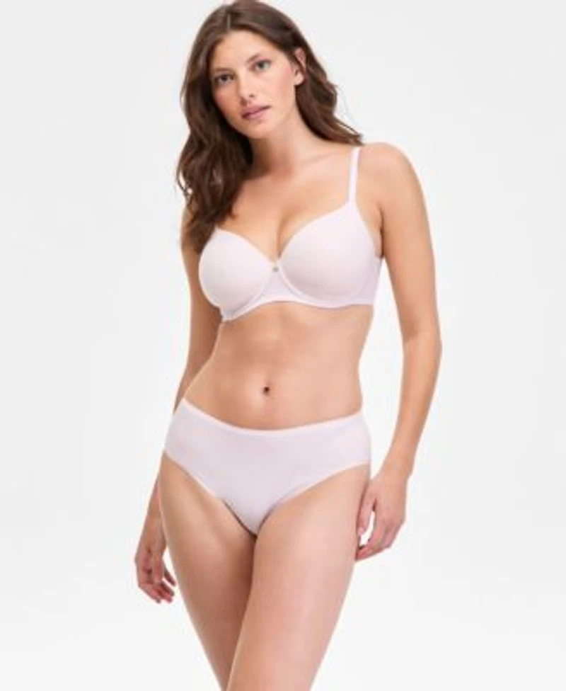 Natori Womens Cloud Comfort Back Smoothing T Shirt Bra Bliss Bare Cotton Hipster Underwear
