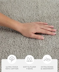 ienjoy Home Reversible Cotton Bath Mat, 24" x 17"