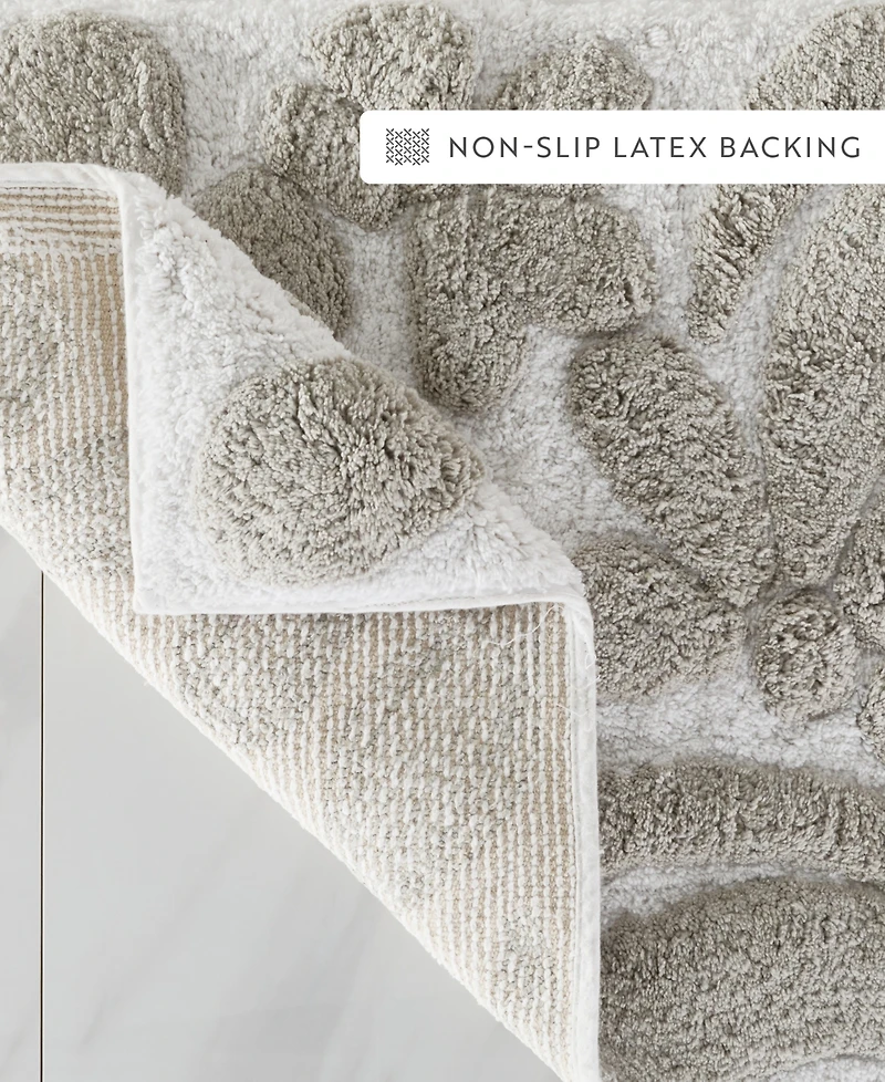 ienjoy Home Floral Cotton Bath Mat, 24" x 17"