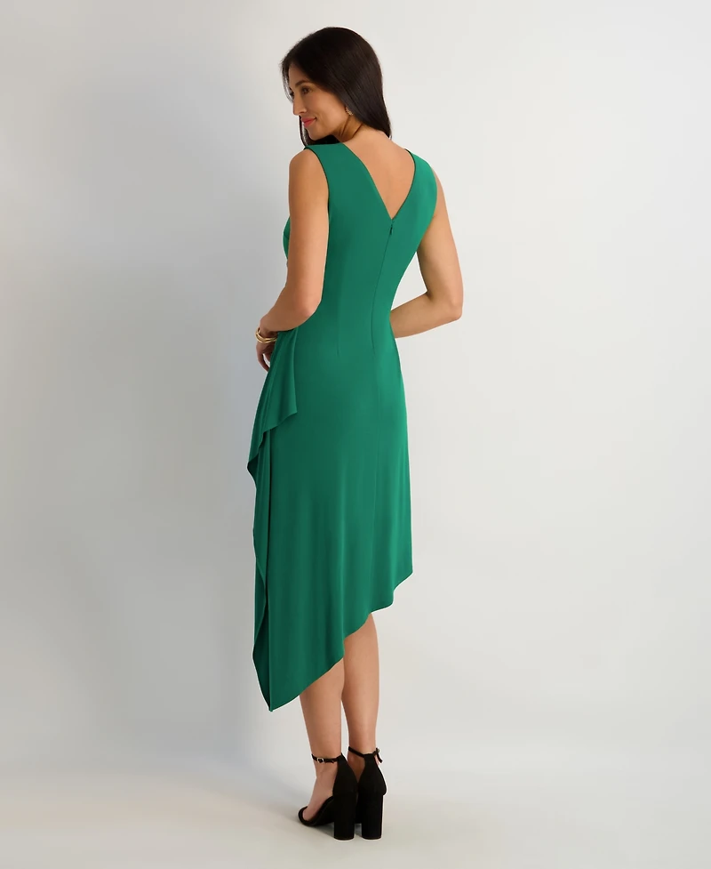 kensie Women's Asymmetrical Midi Dress