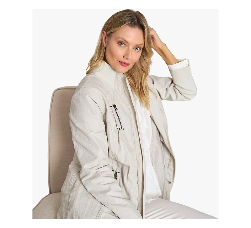 Stella Carakasi Women's Water Repellent Zip-Front Moto Inspired Favorite Jacket