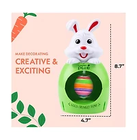 Sperric Easter Egg Art Decorator Kit, Mess-Free Egg Painting Set with Easter Egg Spinner Stand, 8 Colorful Markers and 3 Plastic Eggs