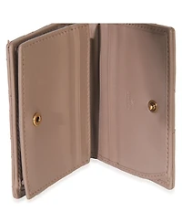 Pre-Owned Gucci Porcelain Rose Matelasse Calfskin Gg Card Case Wallet