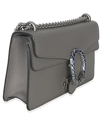 Pre-Owned Gucci Dusty Grey Pebbled Calfskin Small Dionysus Shoulder Bag
