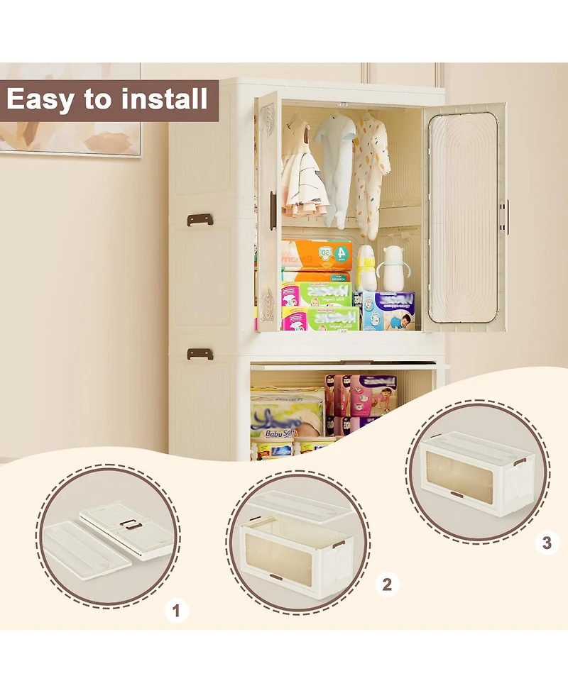 Rainsken Portable Wardrobe Closet