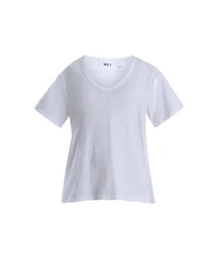 Wilt Women's Clothing Ruched Sleeve Tee