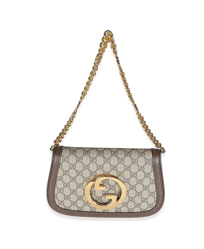 Pre-Owned Gucci Beige Gg Supreme Canvas Blondie Shoulder Bag