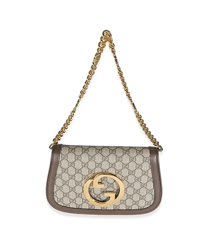 Pre-Owned Gucci Beige Gg Supreme Canvas Blondie Shoulder Bag